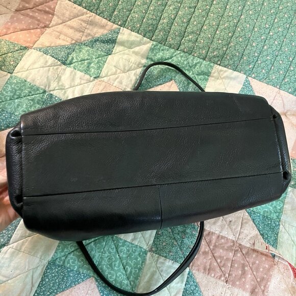 Coach Madison Cafe Carryall Womens Black Pebbled Leather Shoulder Bag Purse - Picture 5 of 16